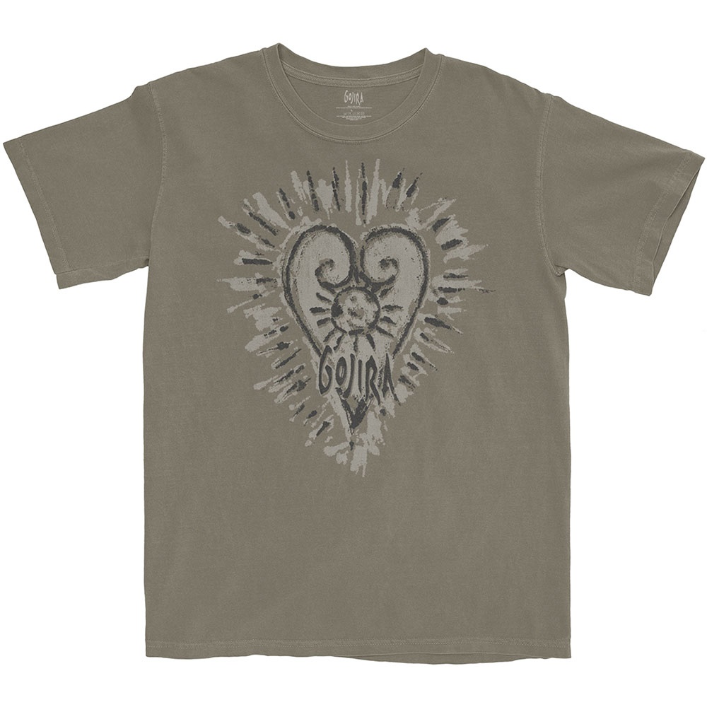 Gojira - Fortitude Heart Heren Tshirt - Grijs